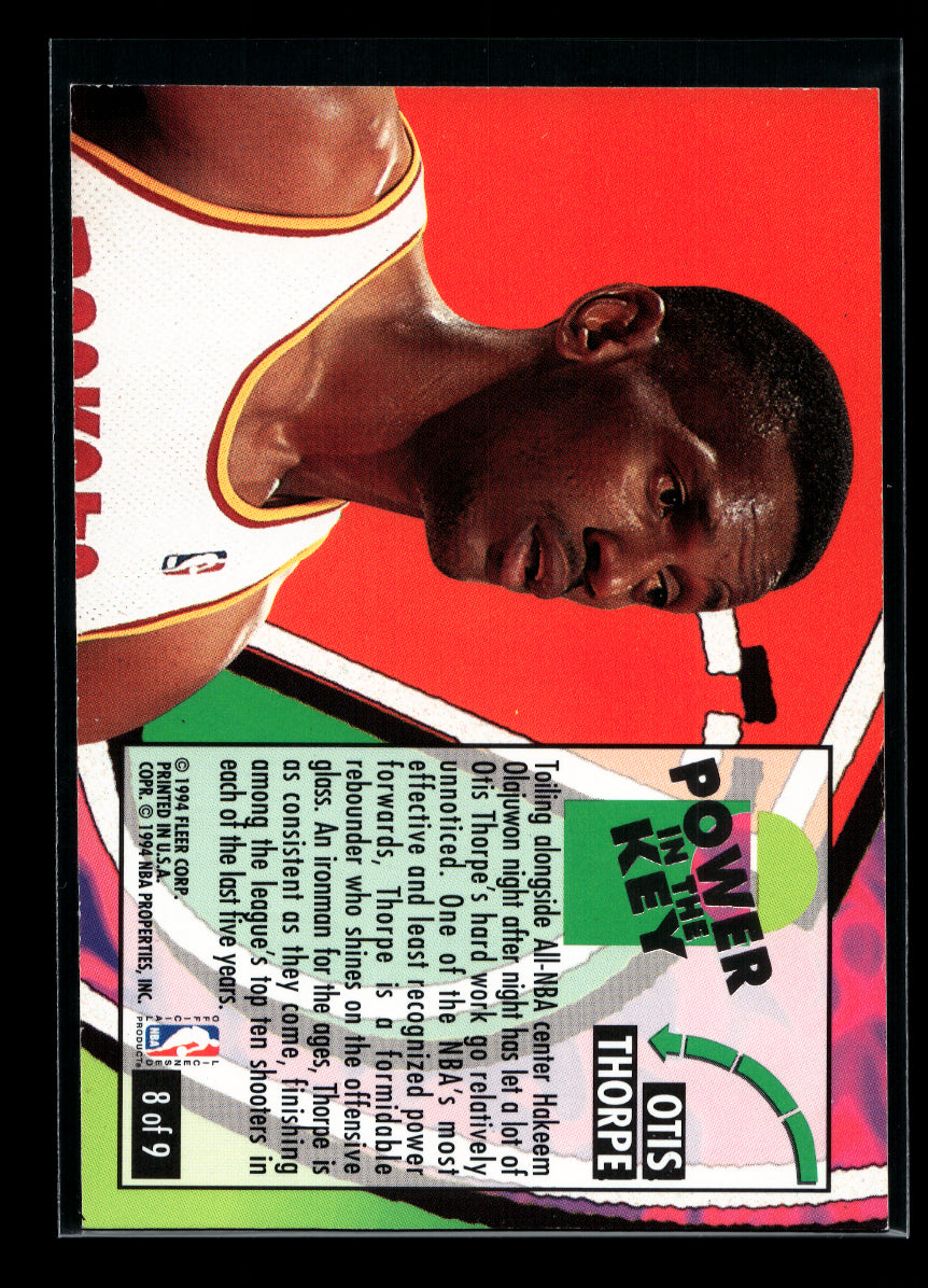 1993-94 Ultra Power In The Key #8 Otis Thorpe (Houston Rockets)