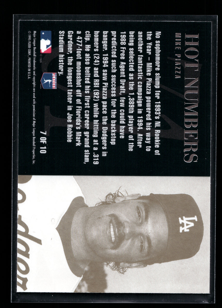 1995 Flair Hot Numbers #7 Mike Piazza (Los Angeles Dodgers)
