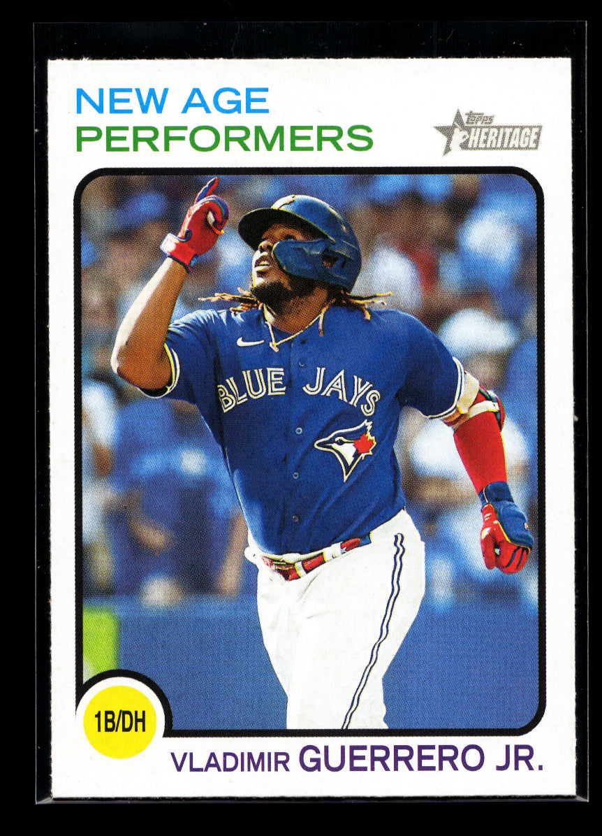 2022 Topps Heritage New Age Performers #NAP3 Vladimir Guerrero Jr. (Toronto Blue Jays)
