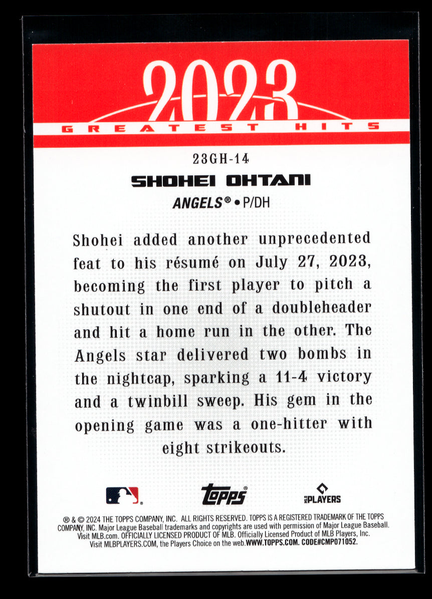 2024 Topps '23 Greatest Hits #23GH14 Shohei Ohtani (Los Angeles Angels)