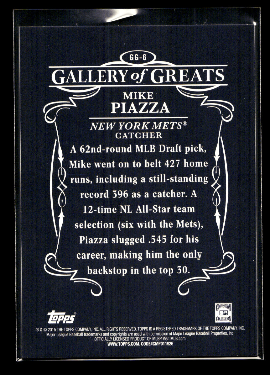 2015 Topps Gallery of Greats #GG6 Mike Piazza (New York Mets)