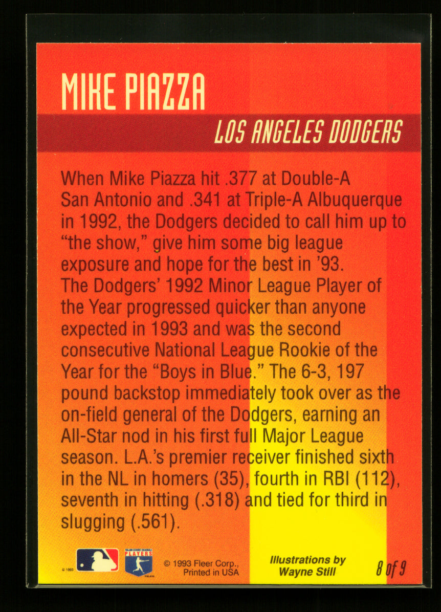 1994 Fleer Pro-Visions #8 Mike Piazza (Los Angeles Dodgers)