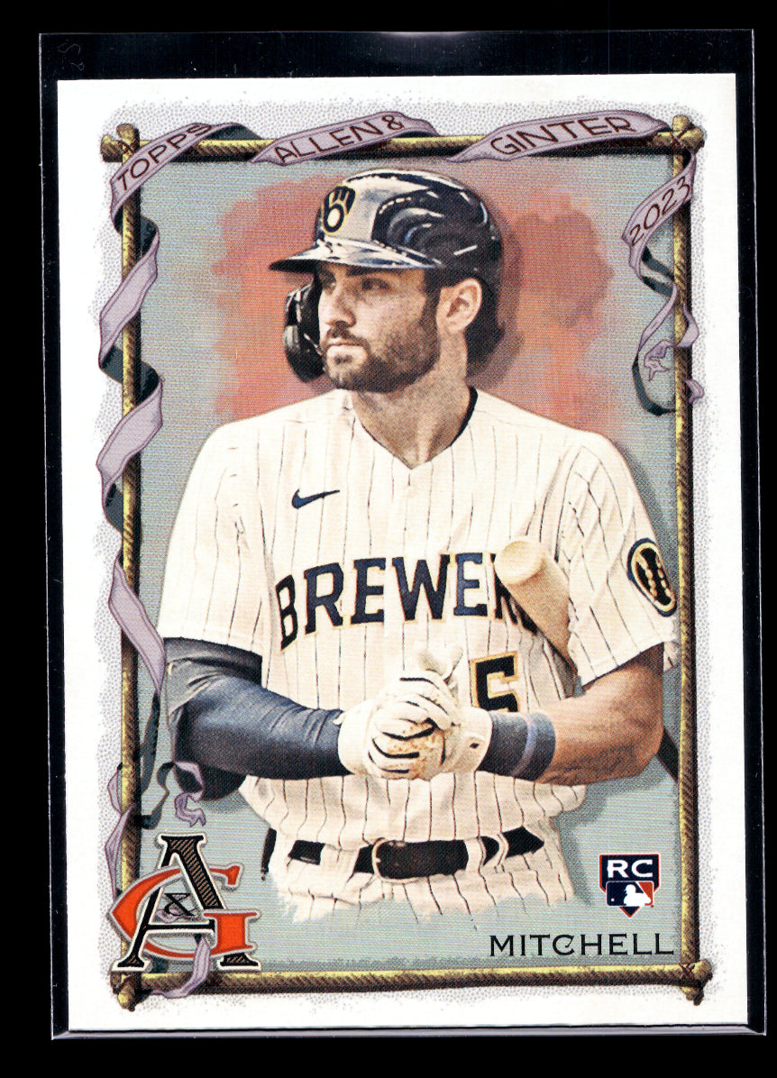 2023 Topps Allen and Ginter Silver Portrait #117 Garrett Mitchell (Milwaukee Brewers)