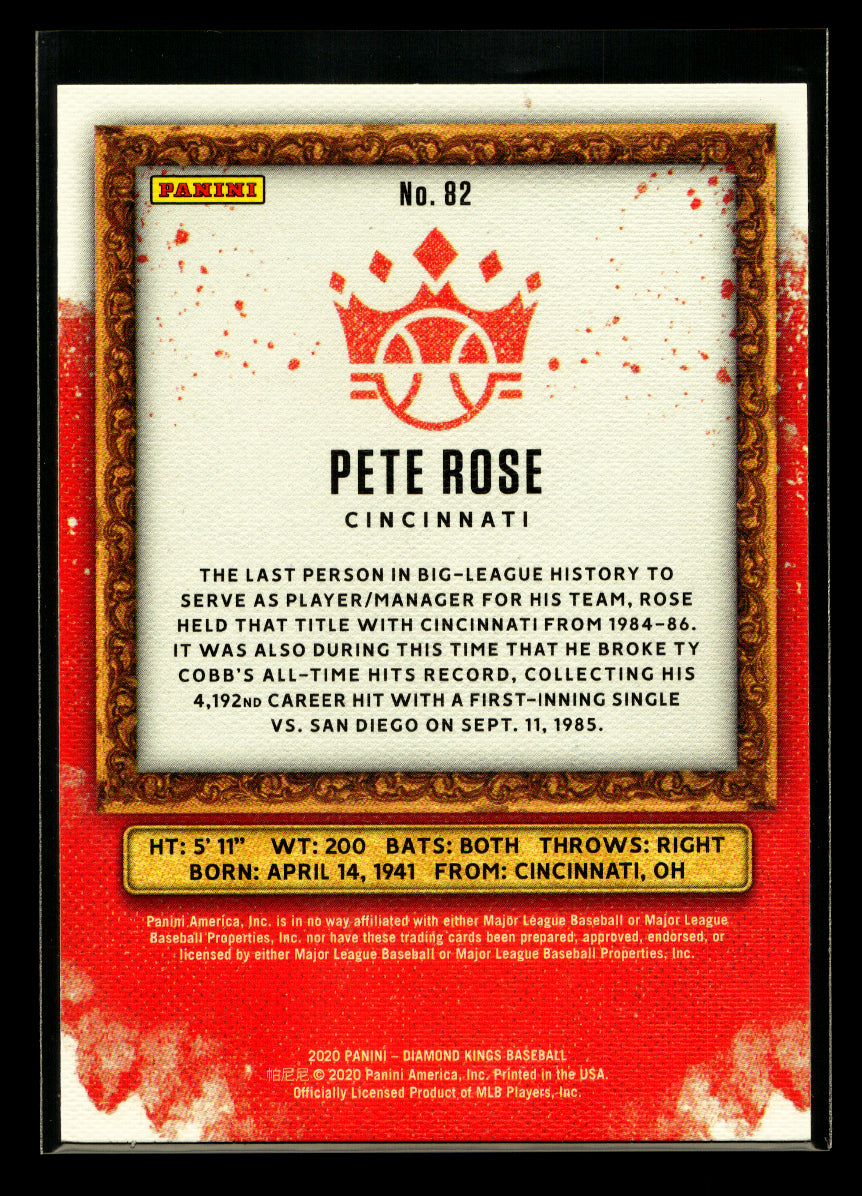 2020 Diamond Kings #82 Pete Rose (Cincinnati Reds)