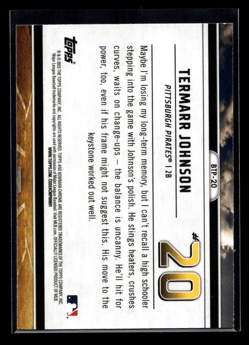 2023 Bowman Chrome Scouts Top 100 #BTP20 Termarr Johnson (Pittsburgh Pirates)