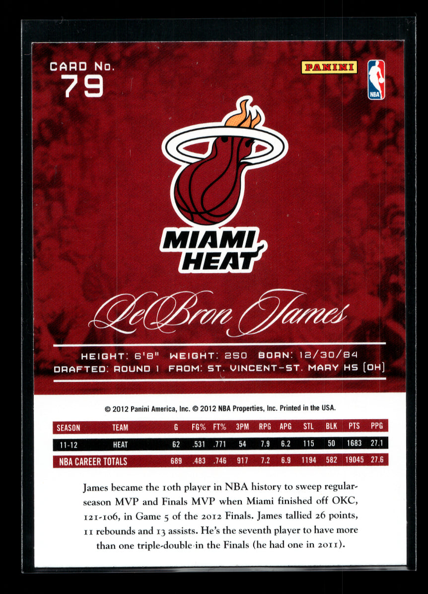 2012-13 Prestige #79 LeBron James (Miami Heat)
