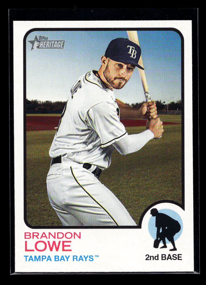 2022 Topps Heritage #226 Brandon Lowe (Tampa Bay Rays)
