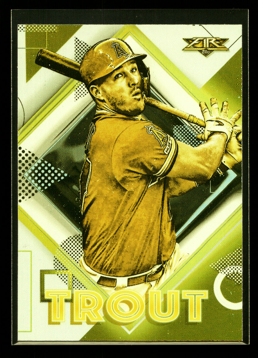 2020 Topps Fire Gold Minted #197 Mike Trout (Los Angeles Angels)