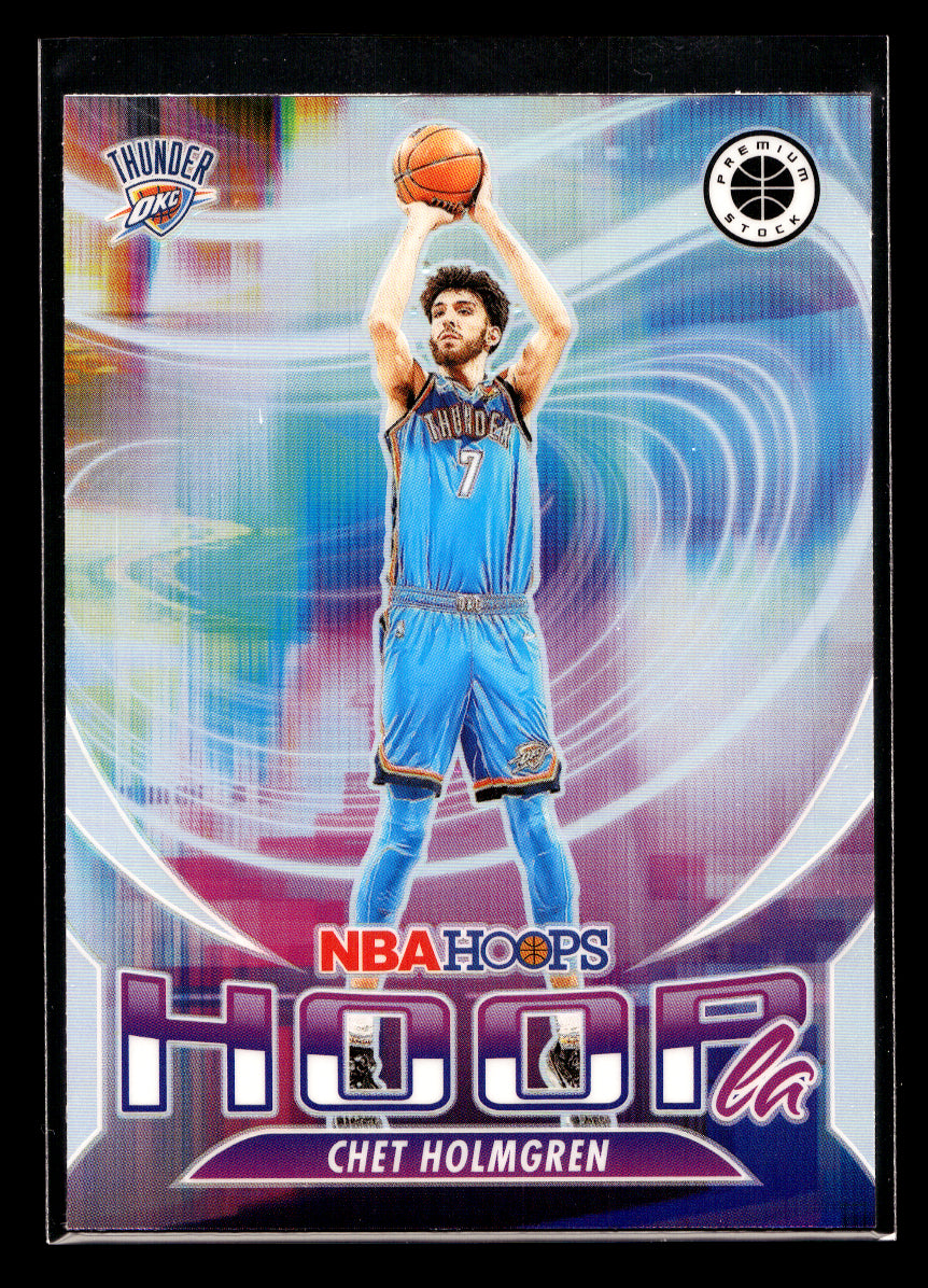 2023-24 Hoops Premium Stock Hoopla Silver Prizm #14 Chet Holmgren Team: Oklahoma City Thunder
