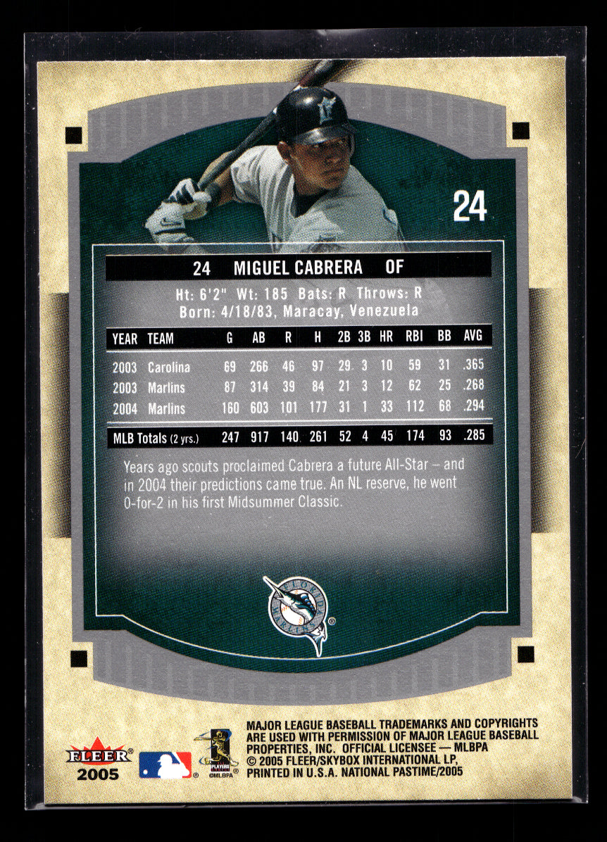 2005 Fleer National Pastime Miguel Cabrera #24 (Florida Marlins)