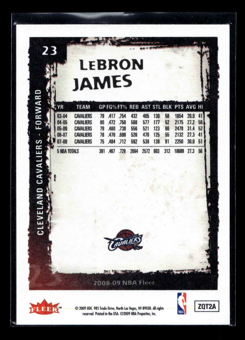 2008-09 Fleer #23 LeBron James (Cleveland Cavaliers)