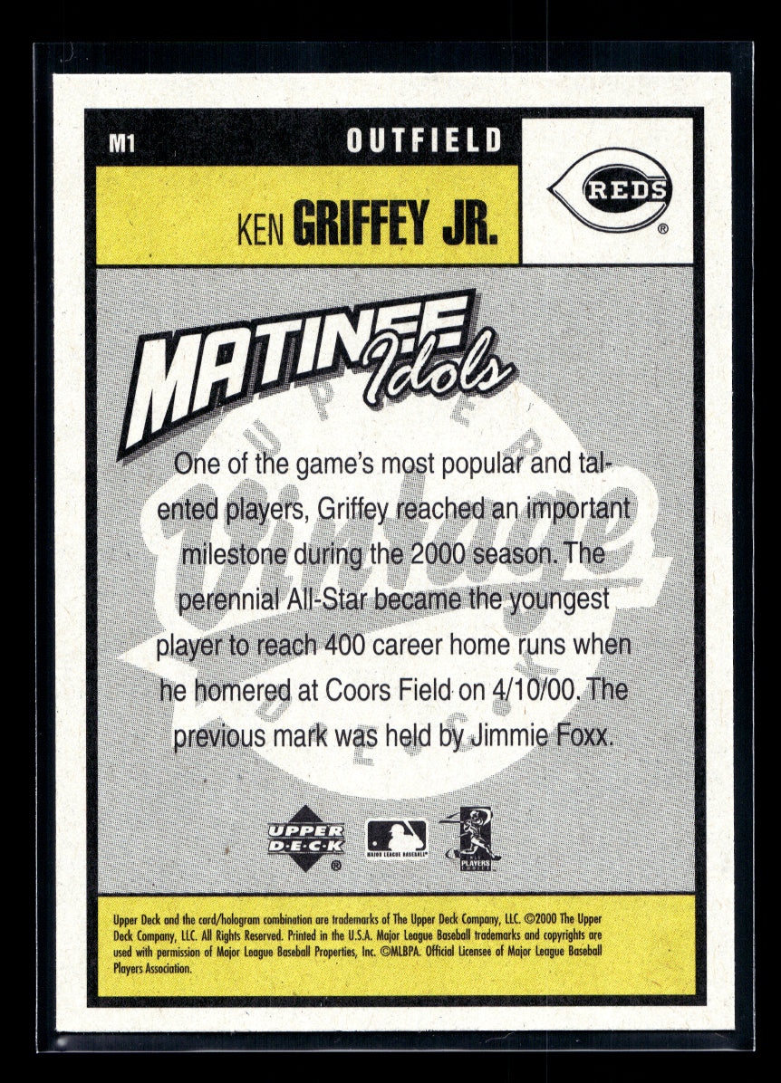 2001 Upper Deck Vintage Matinee Idols #M1 Ken Griffey Jr. (Cincinnati Reds)