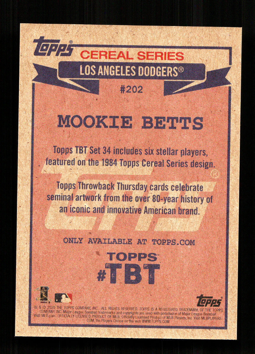 2020 Topps Throwback Thursday #202 Mookie Betts (Los Angeles Dodgers)