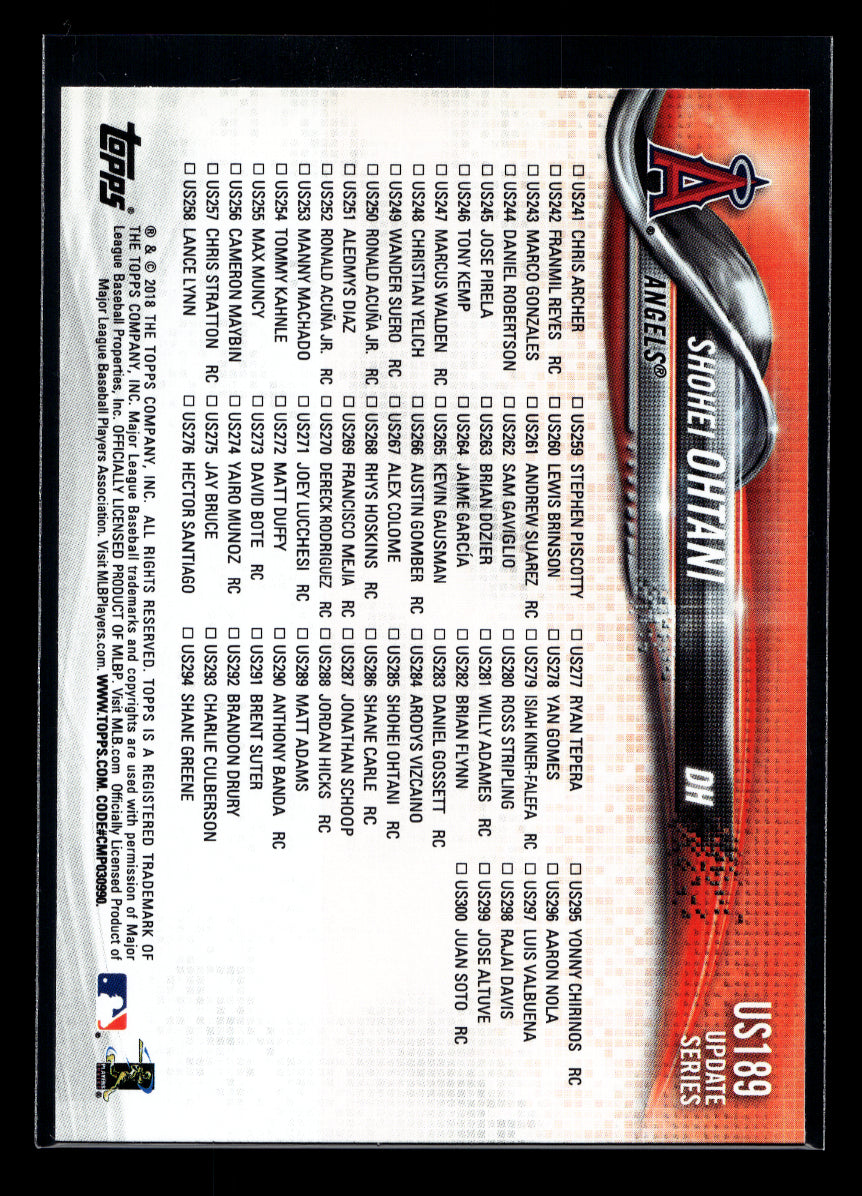 2018 Topps Update #US189 Shohei Ohtani HL Team: Los Angeles Angels