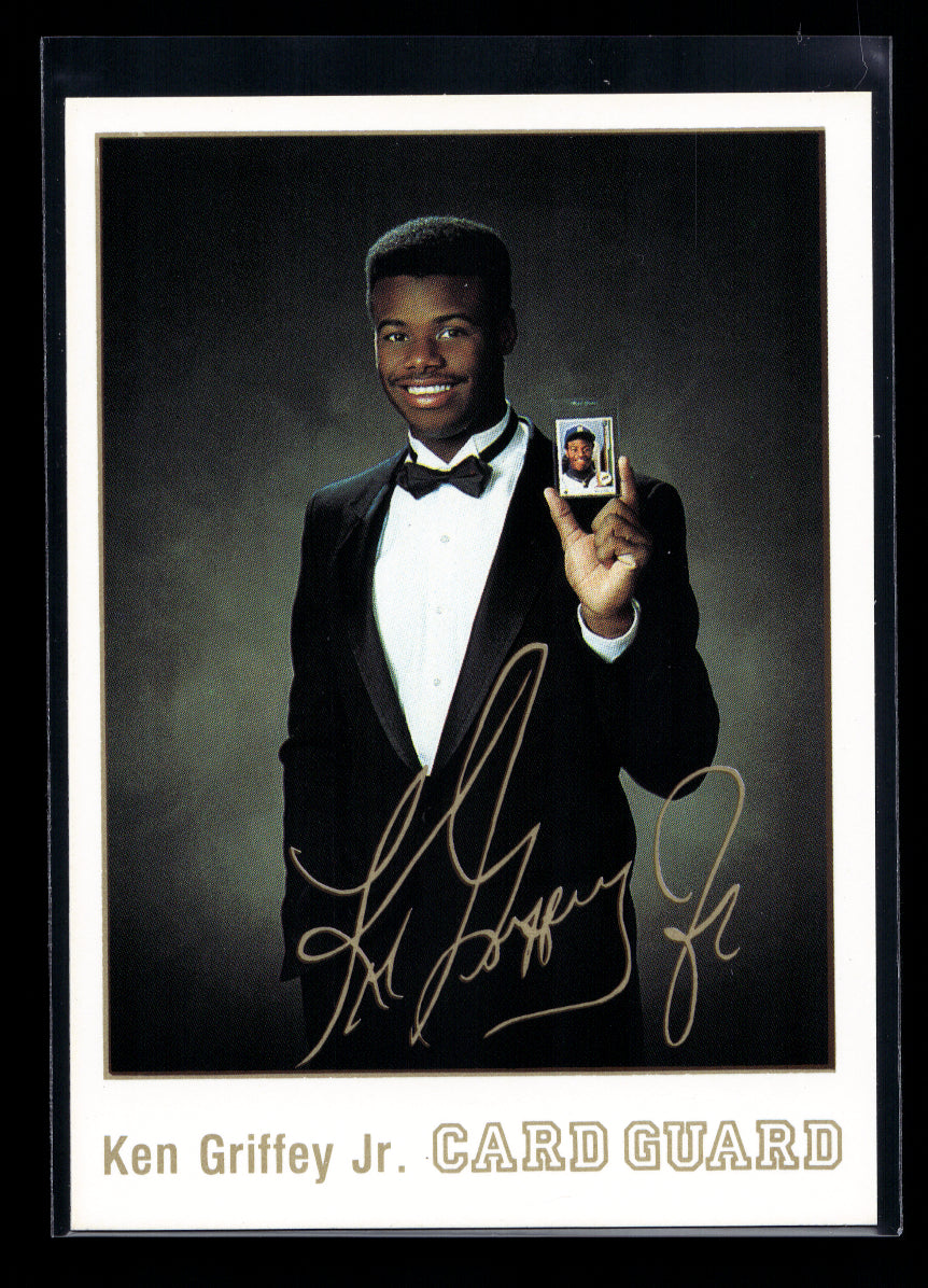 1991 Griffey Card Guard Promo #2 Ken Griffey Jr./Griffey's waist is visible (Seattle Mariners)