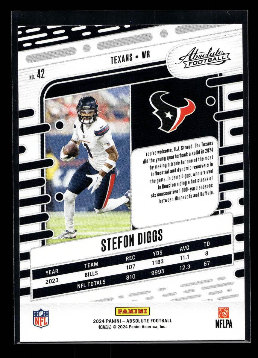2024 Absolute Blue #42 Stefon Diggs (Houston Texans)