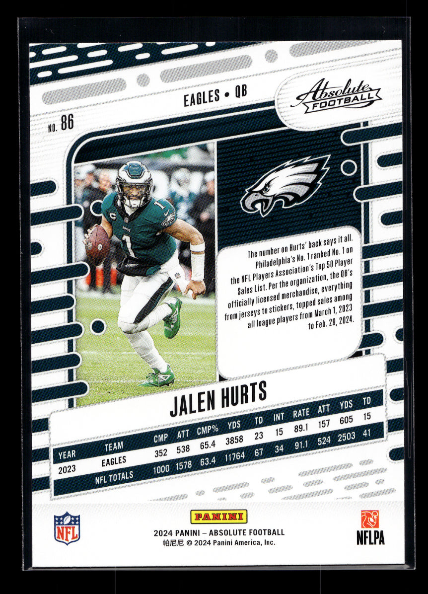 2024 Absolute #86 Jalen Hurts (Philadelphia Eagles)