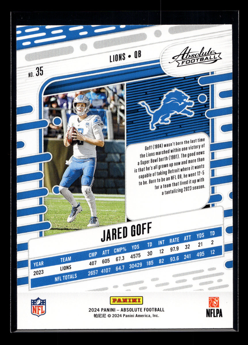 2024 Absolute #35 Jared Goff (Detroit Lions)