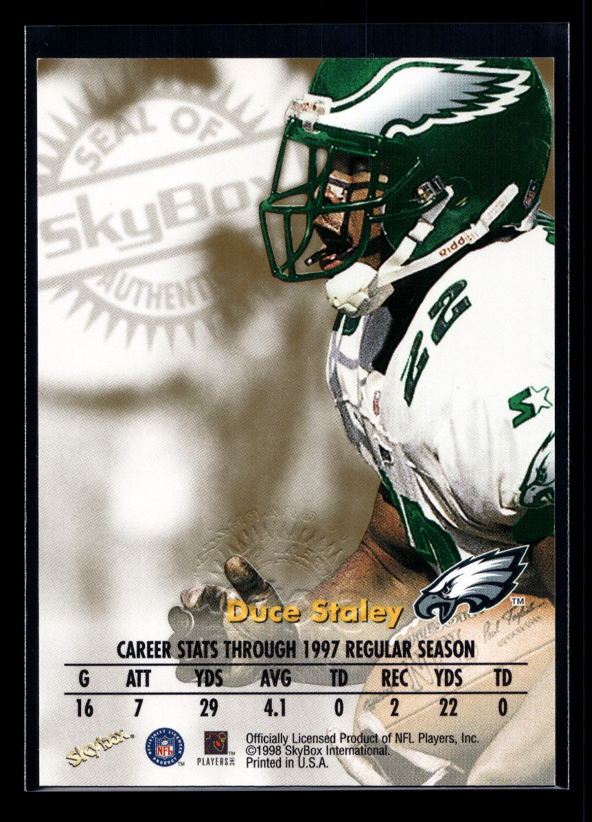 1998 SkyBox Premium Autographics #66 Duce Staley (Philadelphia Eagles)