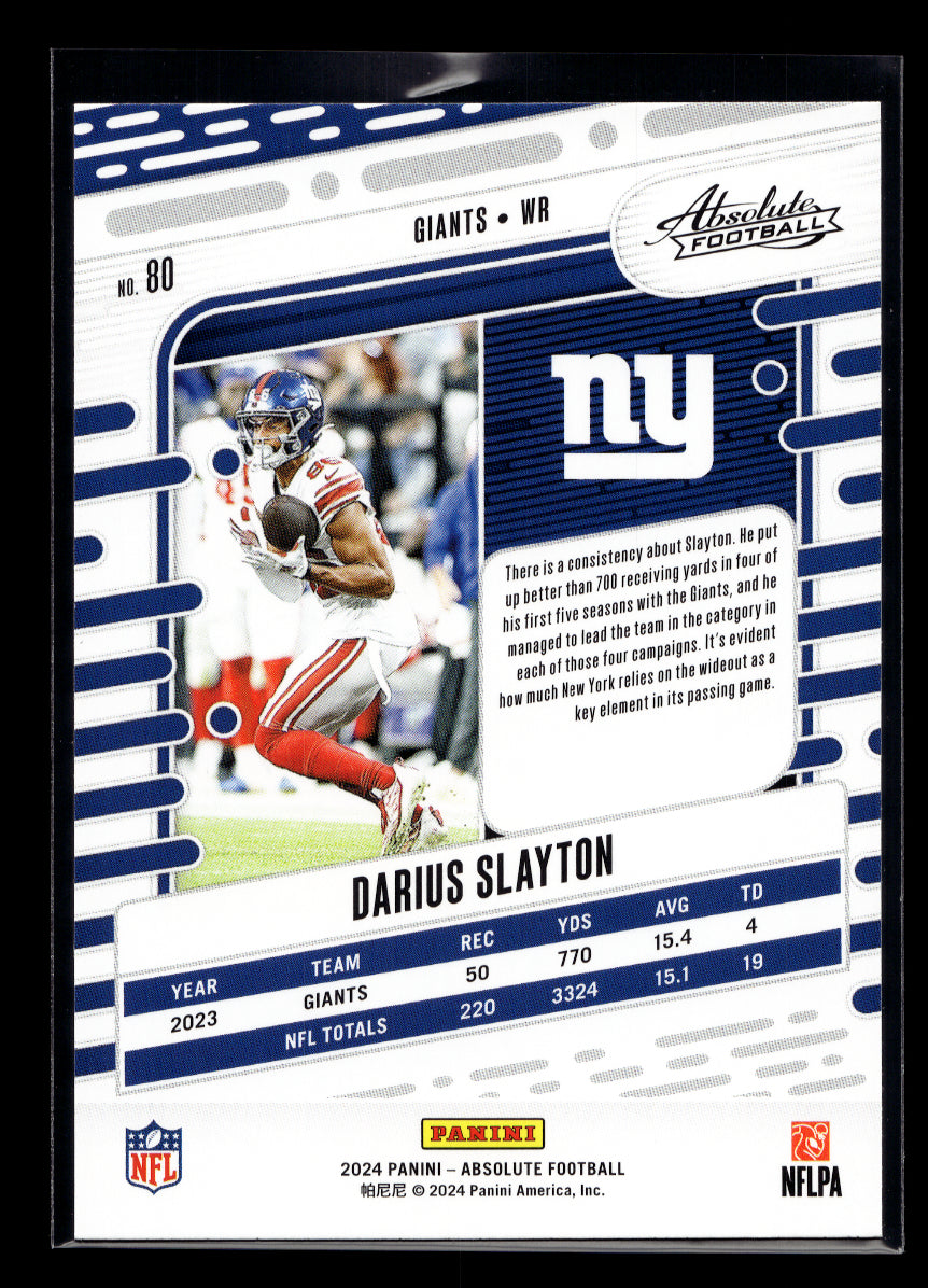 2024 Absolute #80 Darius Slayton (New York Giants)