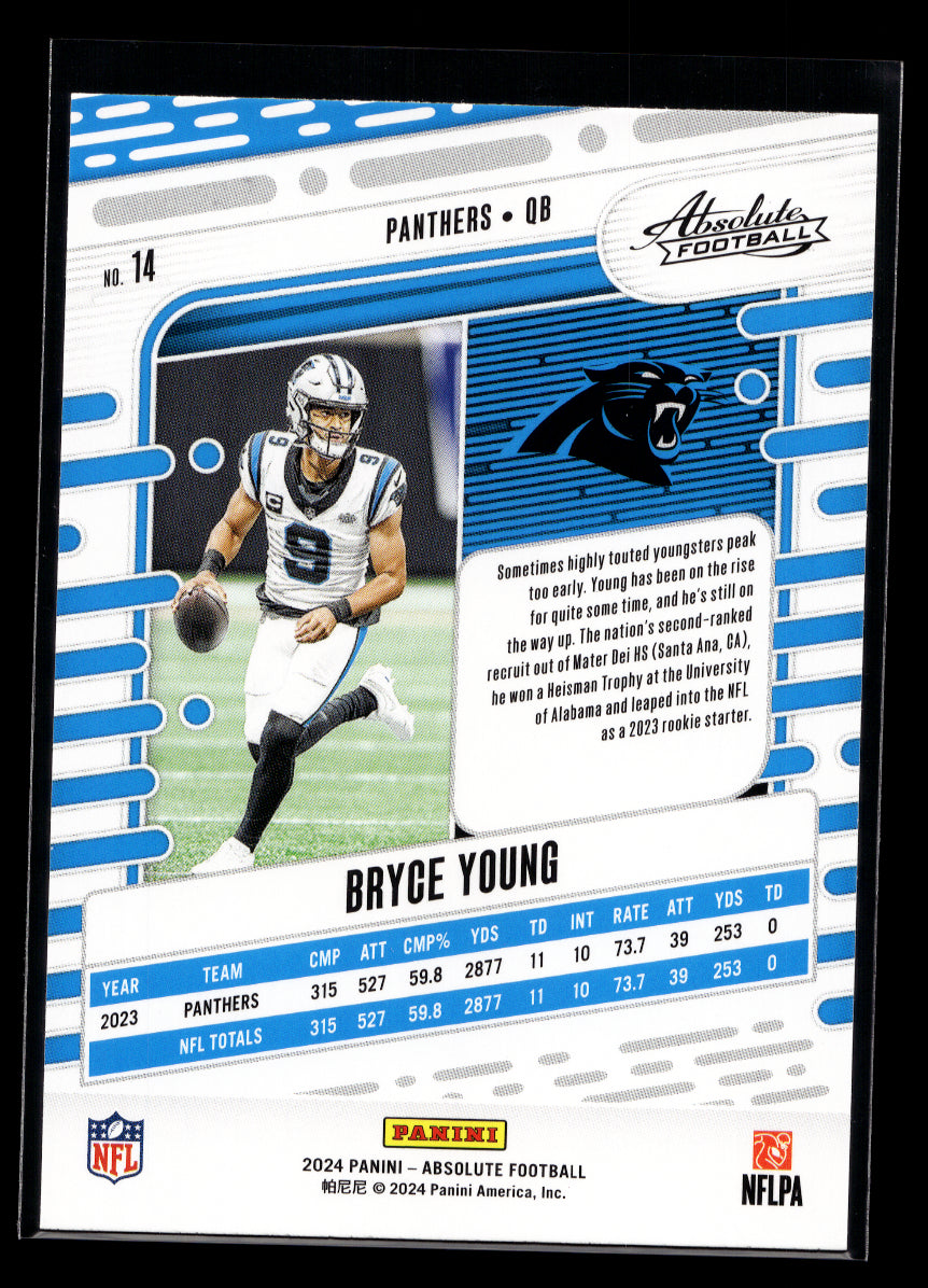 2024 Absolute #14 Bryce Young (Carolina Panthers)