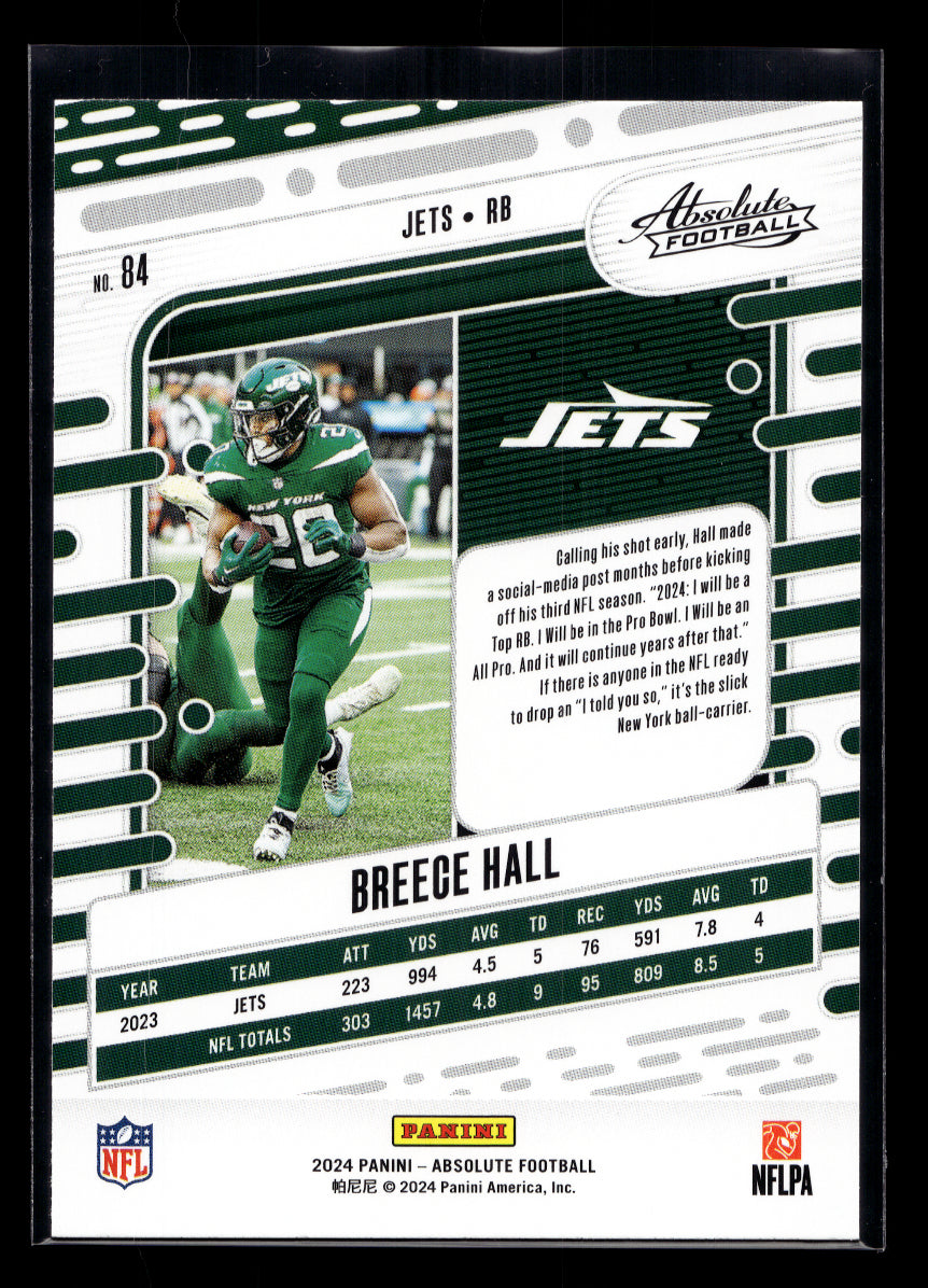 2024 Absolute #84 Breece Hall (New York Jets)