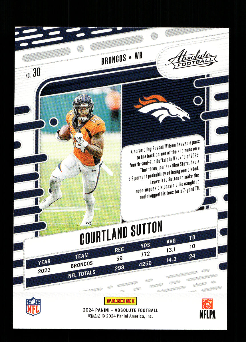 2024 Absolute #30 Courtland Sutton (Denver Broncos)