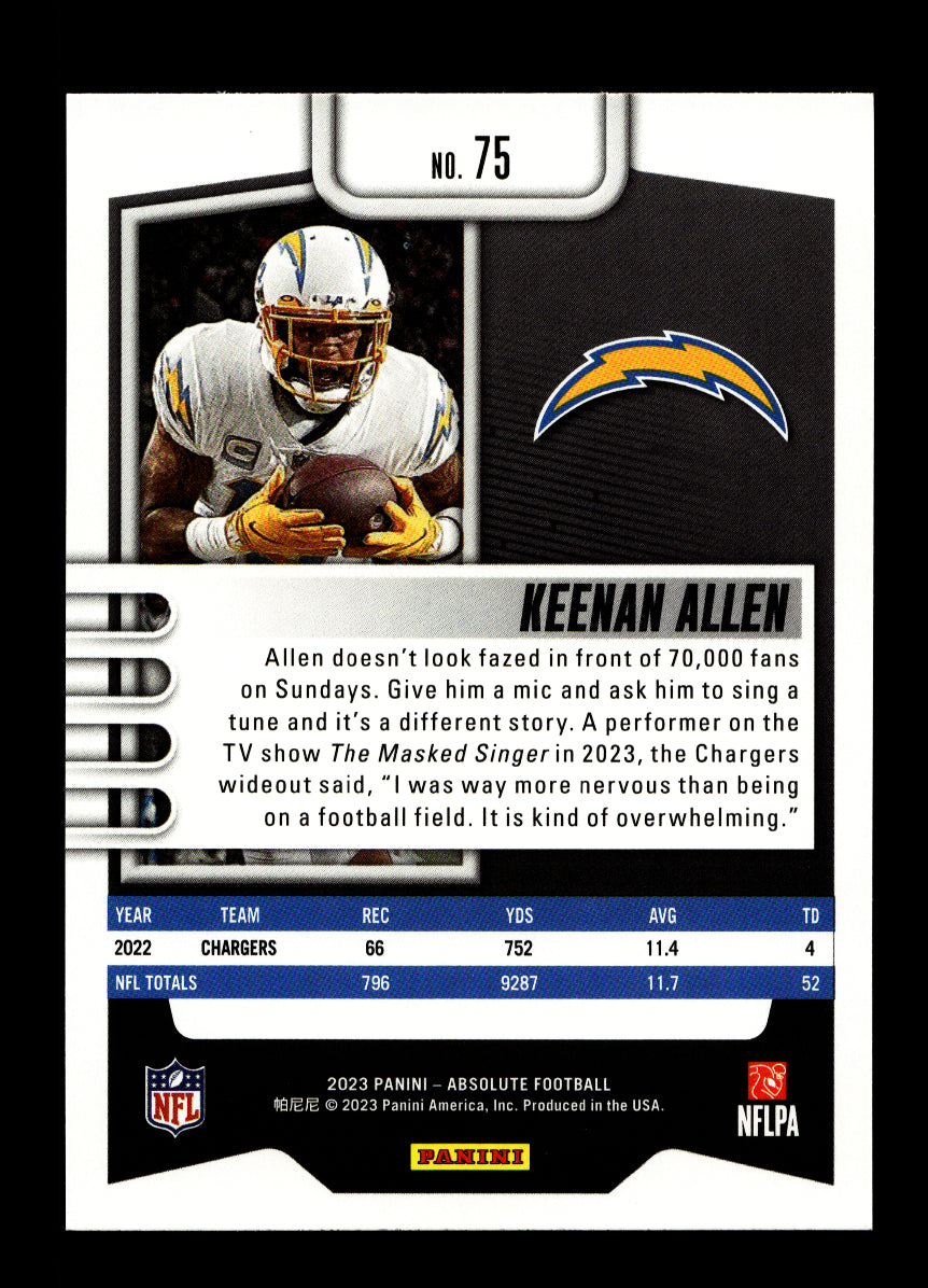 2023 Absolute #75 Keenan Allen (Los Angeles Chargers)