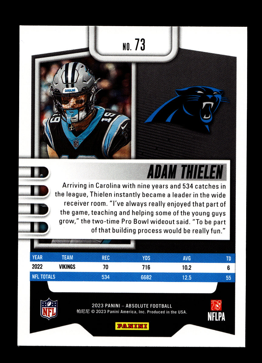 2023 Absolute #73 Adam Thielen (Carolina Panthers)