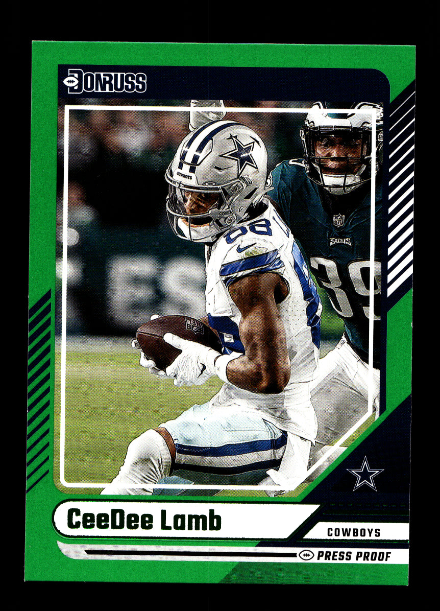 2024 Donruss Press Proof Green #45 CeeDee Lamb (Dallas Cowboys)