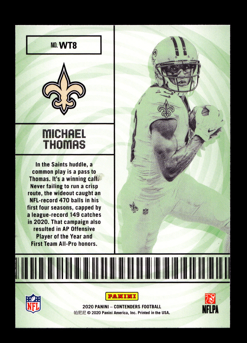 2020 Panini Contenders Winning Ticket #8 Michael Thomas (New Orleans Saints)
