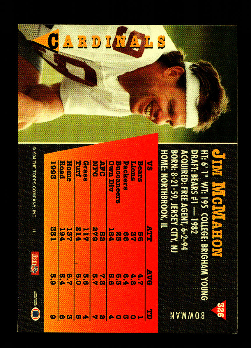 1994 Bowman #326 Jim McMahon (Arizona Cardinals)