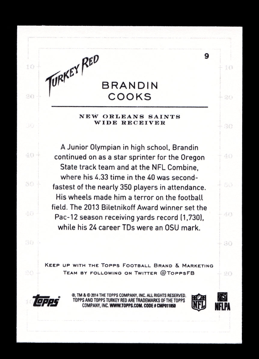 2014 Topps Turkey Red #9 Brandin Cooks (New Orleans Saints)