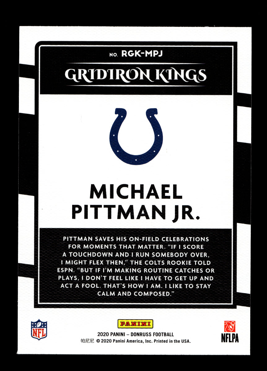 2020 Donruss Rookie Gridiron Kings #RGK_MPJ Michael Pittman Jr. (Indianapolis Colts)