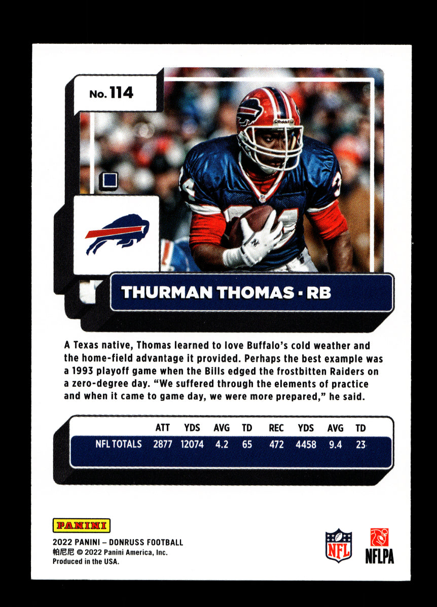 2022 Donruss #114 Thurman Thomas (Buffalo Bills)
