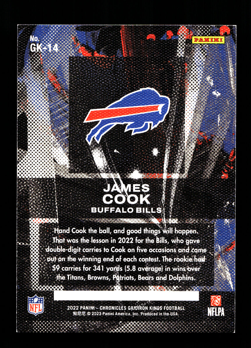2022 Panini Chronicles Gridiron Kings #14 James Cook (Buffalo Bills)