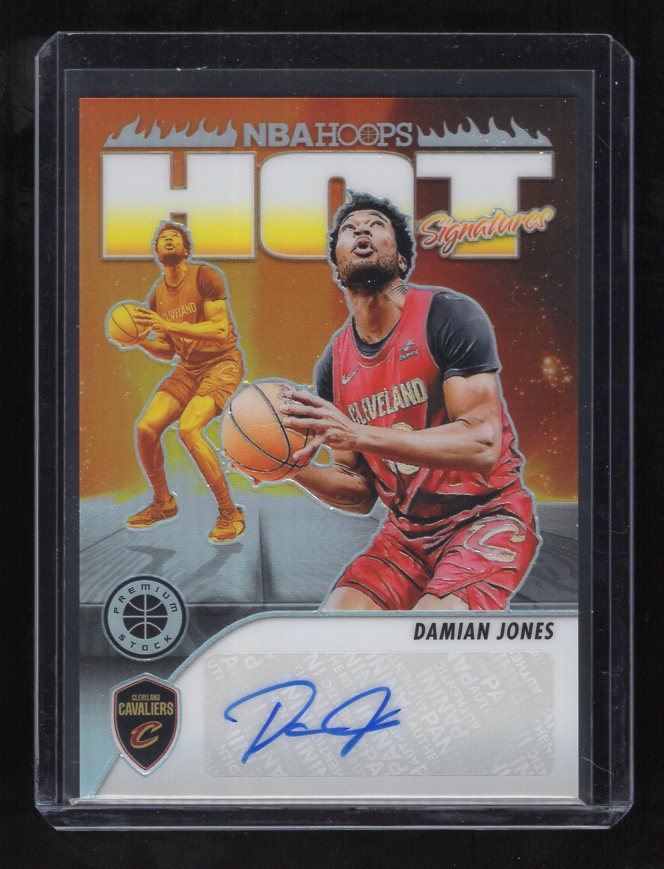 2023-24 Hoops Premium Stock "Hot Signatures" #6 Damian Jones (Cleveland Cavaliers)