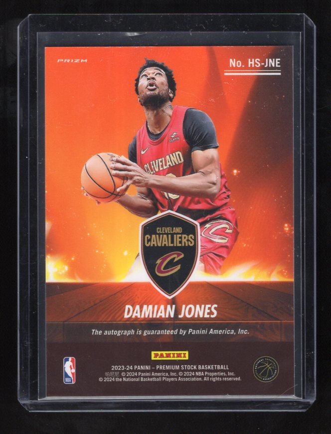 2023-24 Hoops Premium Stock "Hot Signatures" #6 Damian Jones (Cleveland Cavaliers)