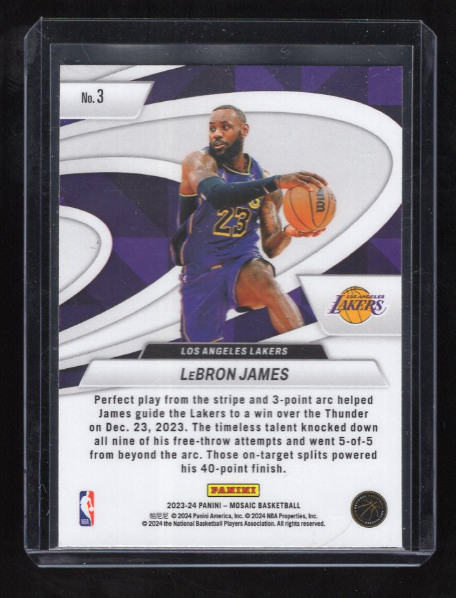2023-24 Panini Mosaic Give and Go #3 LeBron James (Los Angeles Lakers)