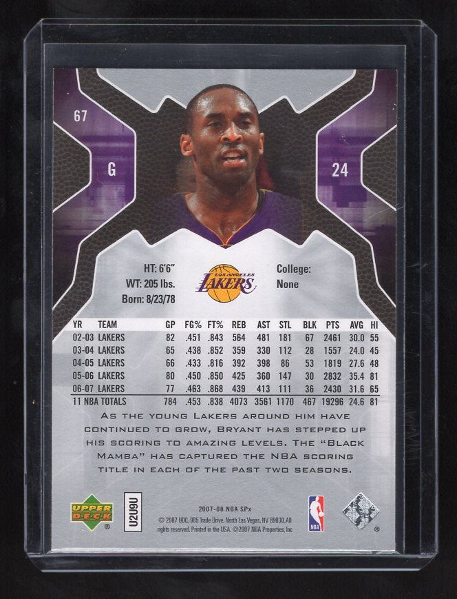 2007-08 SPx #67 Kobe Bryant (Los Angeles Lakers)