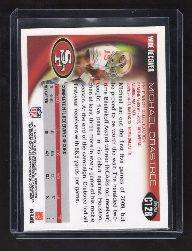 2010 Topps Chrome #C128 Michael Crabtree (San Francisco 49ers)