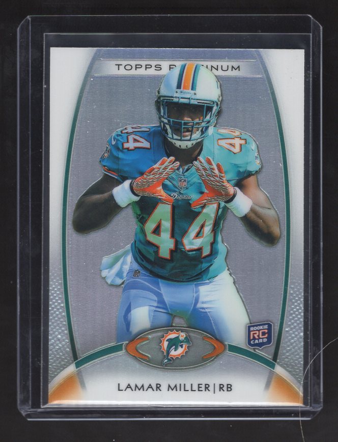 2012 Topps Platinum Orange Refractors #107 Lamar Miller Rookie (Miami Dolphins)
