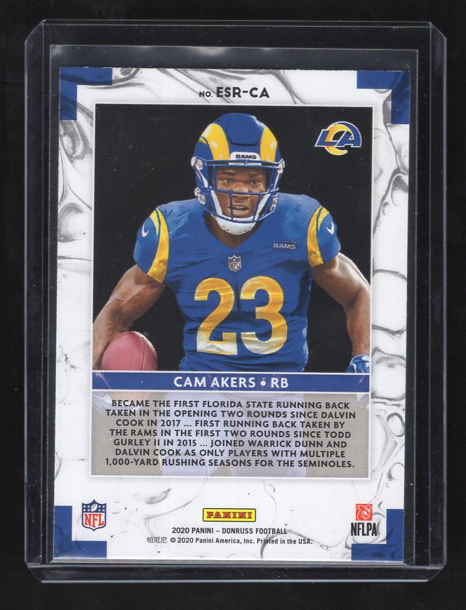 2020 Donruss The Elite Series Rookies #25 Cam Akers (Los Angeles Rams)