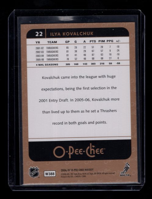 2006-07 O-Pee-Chee #22 Ilya Kovalchuk (Atlanta Thrashers)