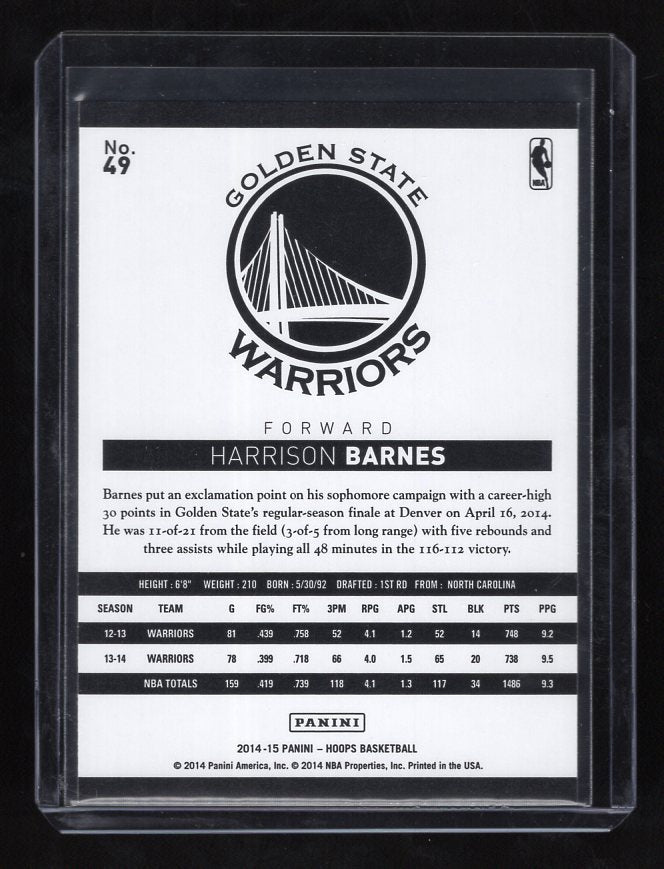 2014-15 Hoops #49 Harrison Barnes (Golden State Warriors)