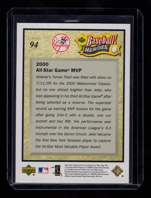 2005 Upper Deck Baseball Heroes Jeter #94 Derek Jeter (New York Yankees)