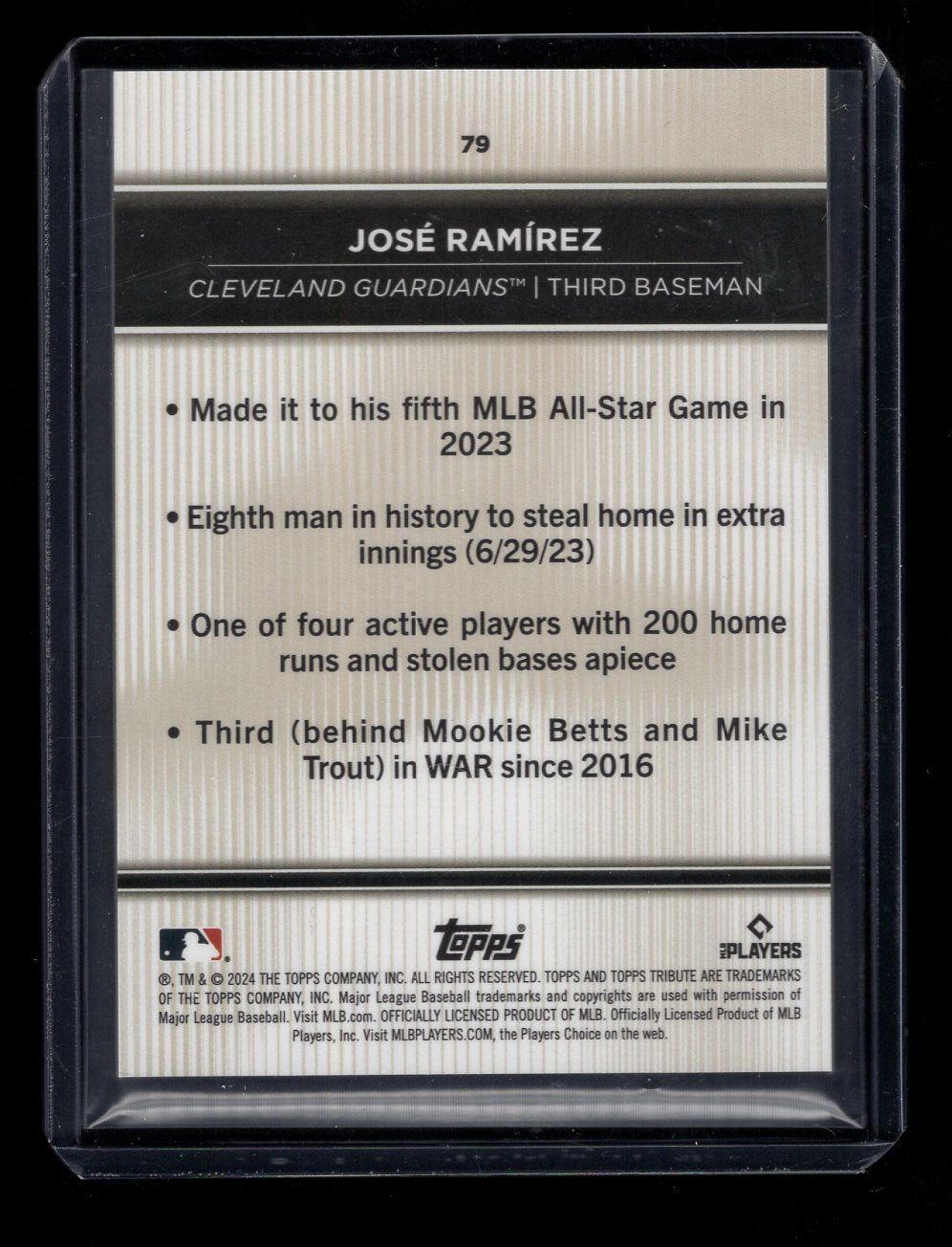 2024 Topps Tribute #79 Jose Ramirez (Cleveland Guardians)