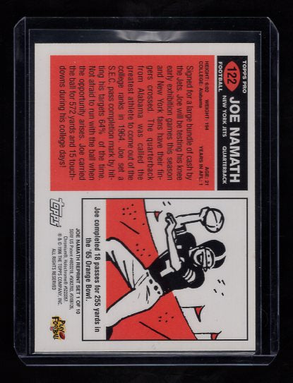 1996 Stadium Club Namath Finest #1 Joe Namath 1965 (New York Jets)