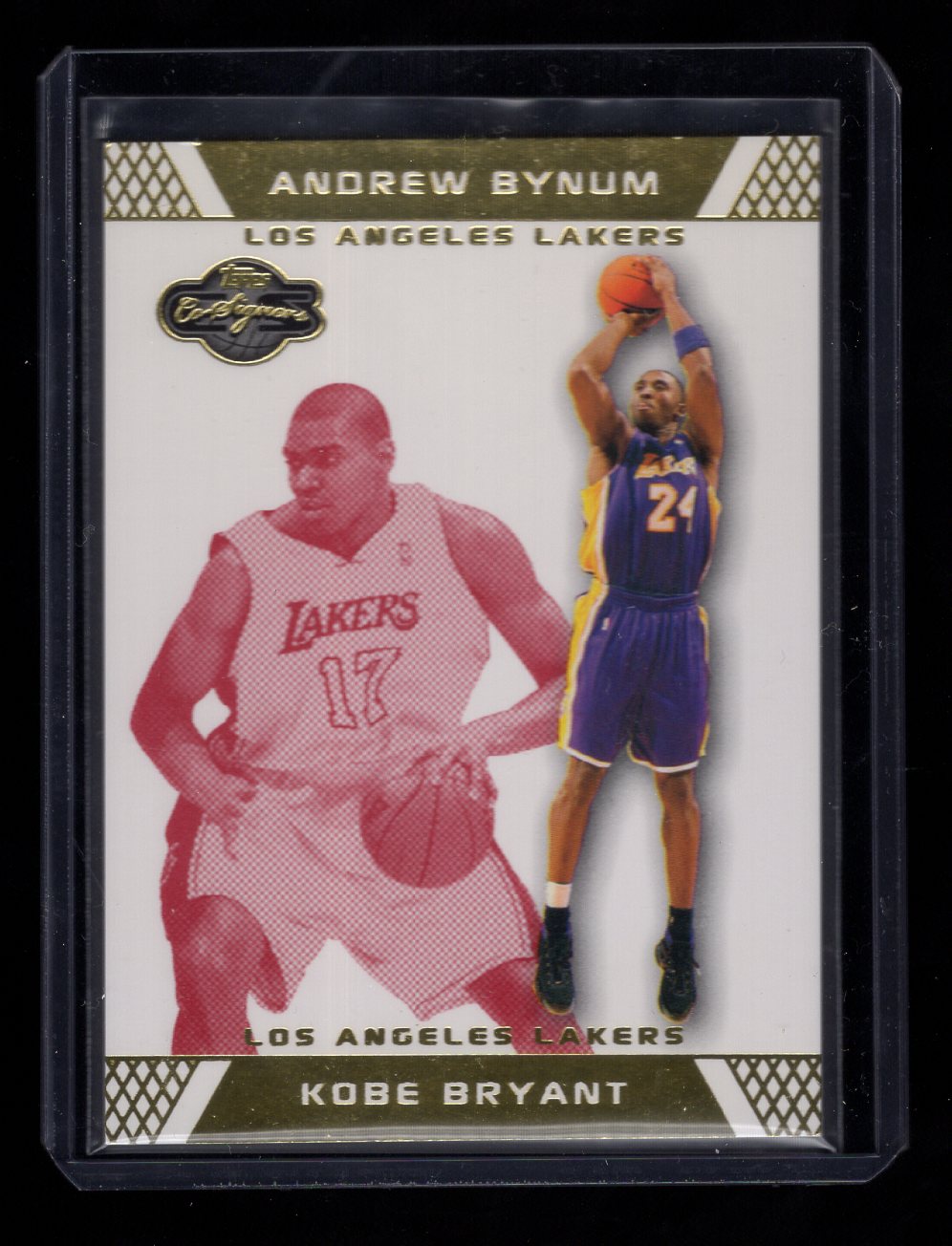 2007-08 Topps Co-Signers Gold Red #'d /109 Kobe Bryant Andrew Bynum #24.1 (Los Angeles Lakers)