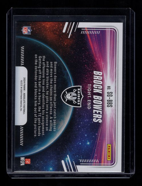 2024 Absolute #SG-BBS "Star Gazing" Rookie Brock Bowers (Las Vegas Raiders)